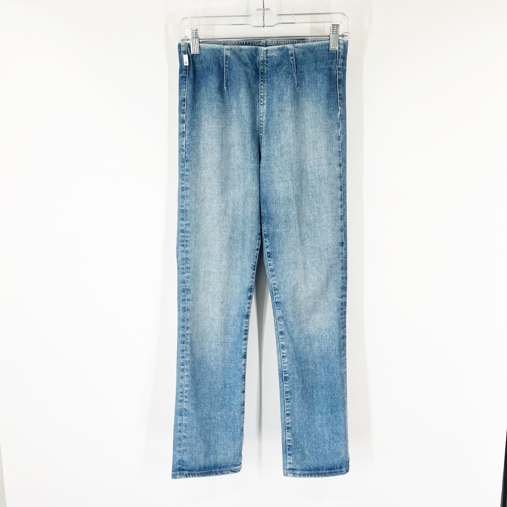 AG Adriano Goldschmied Mari Crop Pull-On Mid-Rise Slim Straight Jeans